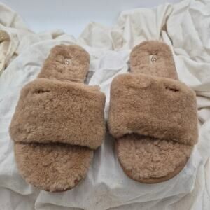 UGG Cozetta Curly slipper Chestnut genuine shearling slide slippers women's SZ 7